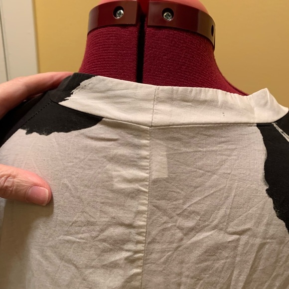 Imperial Black and White Abstract Maxi Dress - Picture 7 of 13